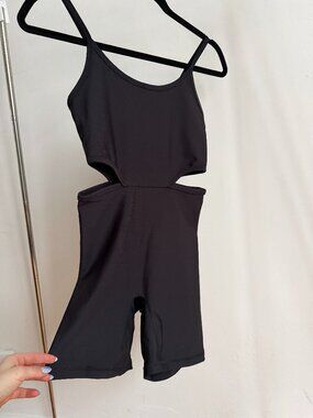 Old Navy Black Cutout Unitard | One Piece Bodysuit Activewear | Size XS